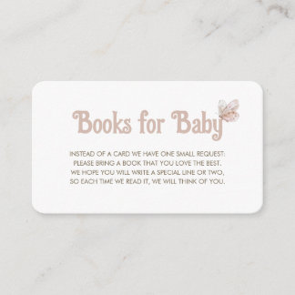 Butterfly Book Request for Baby Shower Enclosure Card