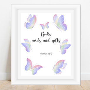 Butterfly books cards and gifts poster