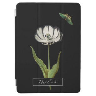 Butterfly Botanical Flower Black and White   iPad Air Cover