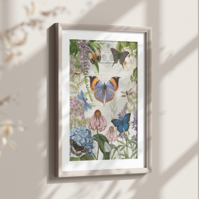 Butterfly Botanical Flower Garden Floral Decoupage Tissue Paper (Creator Uploaded)