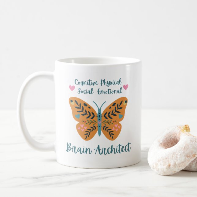 Butterfly Brain Architect Mug (With Donut)