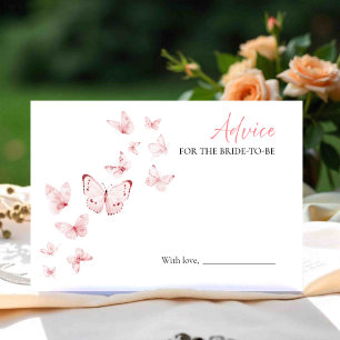 Butterfly Bridal Shower Advice for the Bride Card