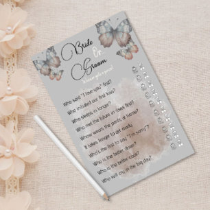 Butterfly Bridal Shower   Bride or Groom Game