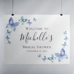 Butterfly Bridal Shower Welcome Sign<br><div class="desc">Welcome guests to the bridal shower with his pretty butterfly design.</div>