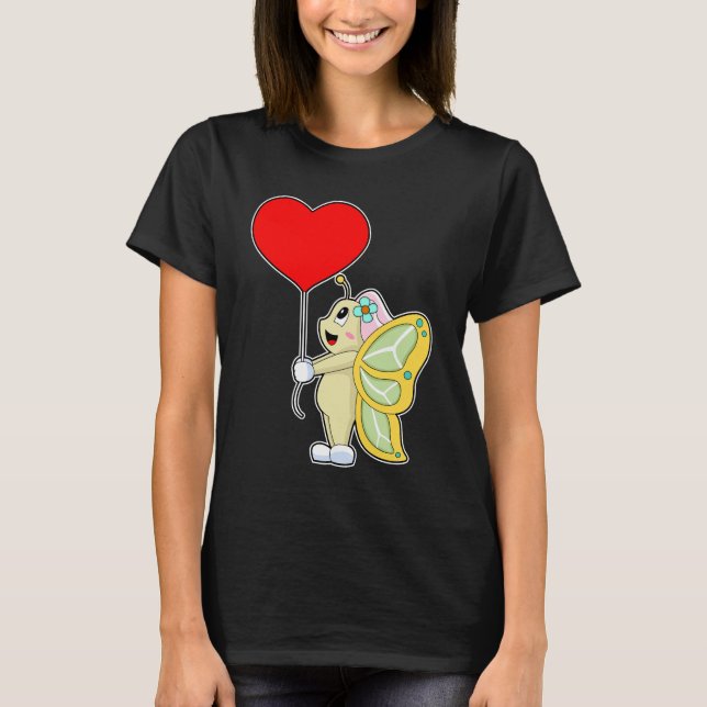 Butterfly Bride Heart Wedding T-Shirt (Front)