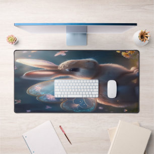 Butterfly Bunny Desk Mat