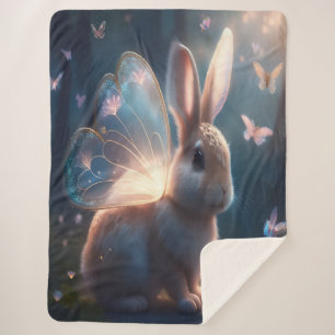 Butterfly Bunny Sherpa Blanket