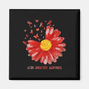 Butterfly Burgundy Ribbon Brain Aneurysm Awareness Magnet