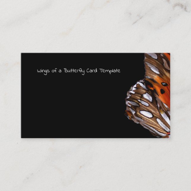 Butterfly Business Card Template Wings Photography (Front)