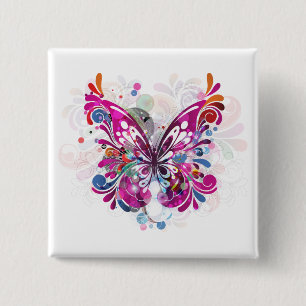 Butterfly ~ Butterflies Customize Template 2 Inch Square Button