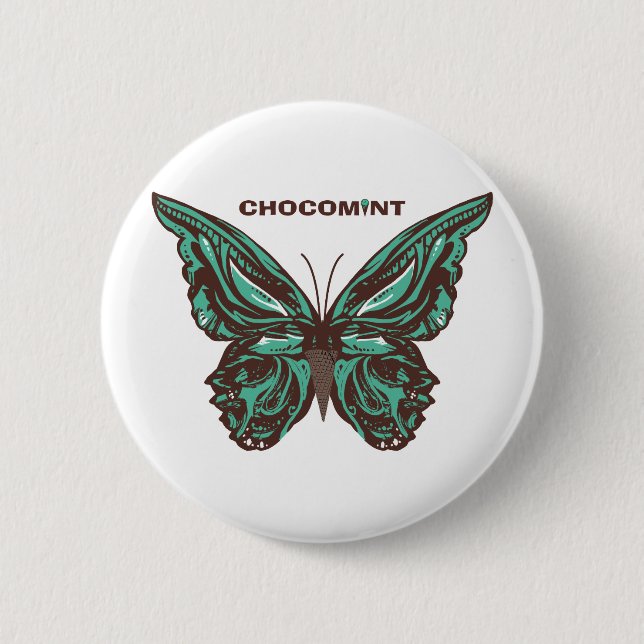 Butterfly butterfly 2 inch round button (Front)