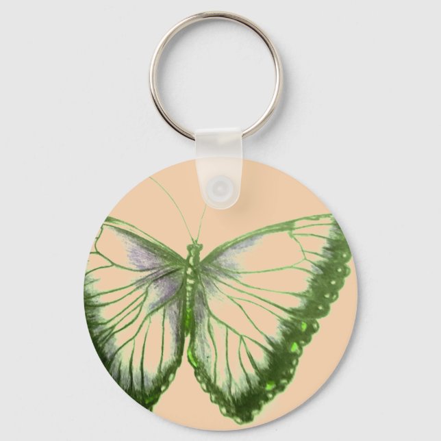 Butterfly Button Keychain (Front)