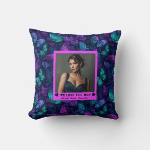 Butterfly Camo Best Grandma Interior Design Throw Pillow