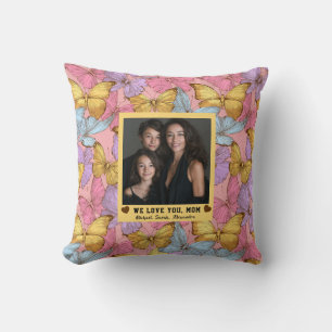 Butterfly Camo Big Mom Stepmom Decorative Western Throw Pillow