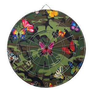 butterfly camouflage dartboard