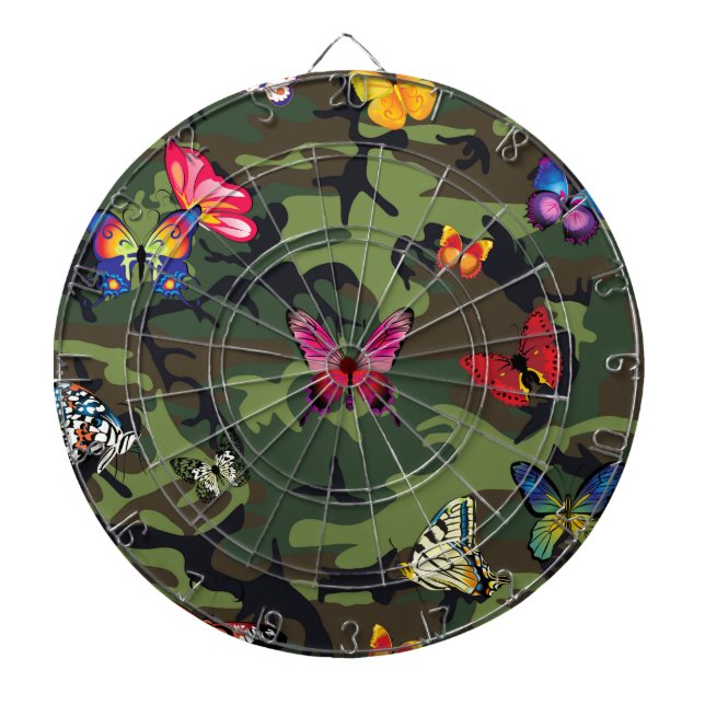 butterfly camouflage dartboard (Front)