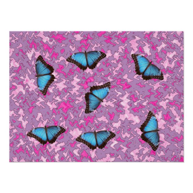 Butterfly Camouflage Pattern Office Peace Destiny Poster (Front)