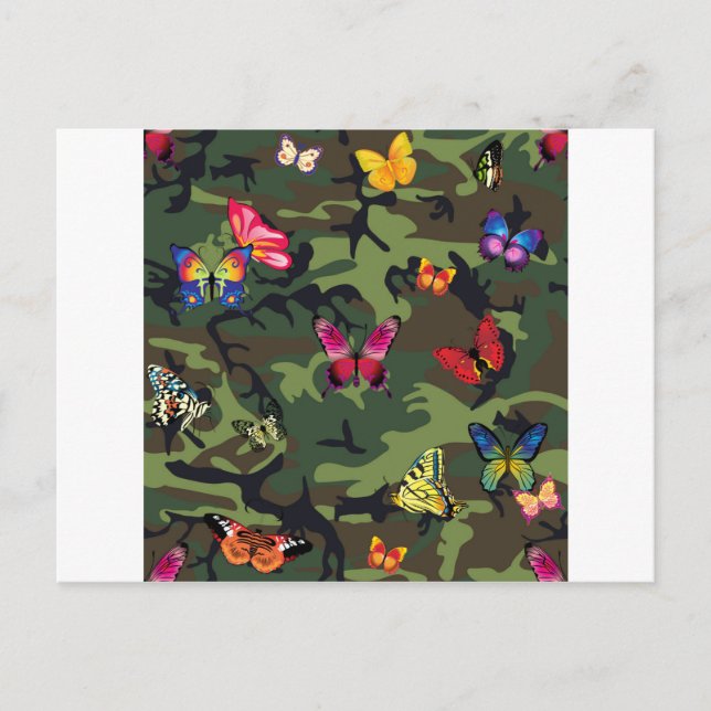 butterfly camouflage postcard (Front)