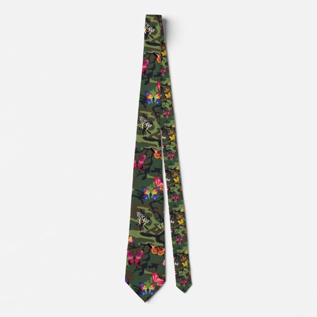 butterfly camouflage tie (Front)