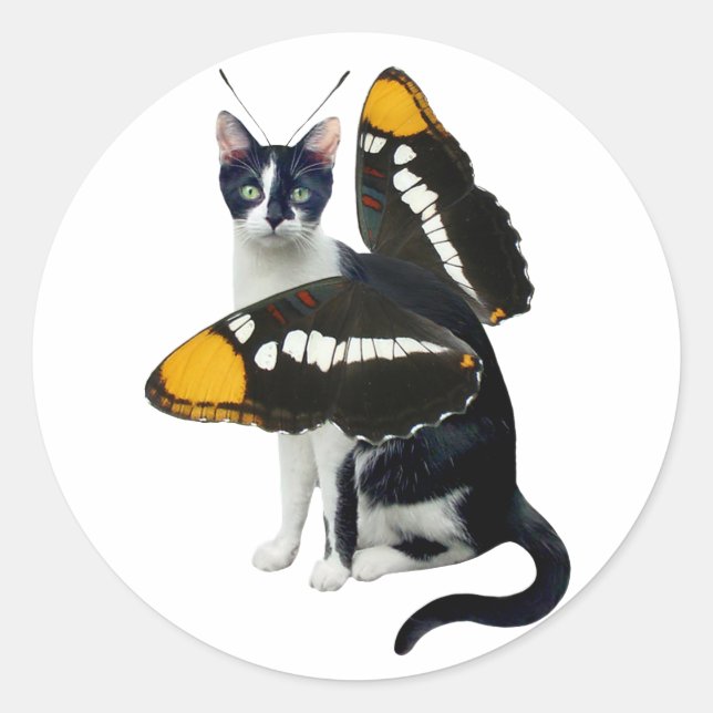 Butterfly Cat Stickers (Front)