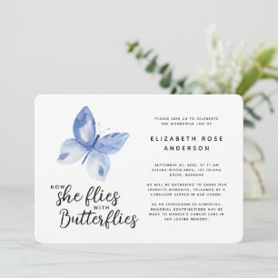 Butterfly Celebration of Life Memorial Service Invitation