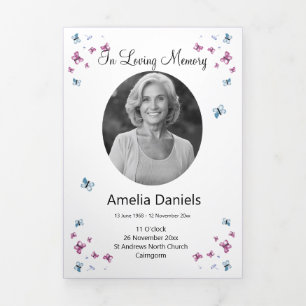 Butterfly Celebration of life Trifold 