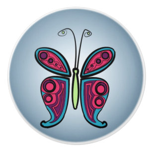 Butterfly   ceramic knob