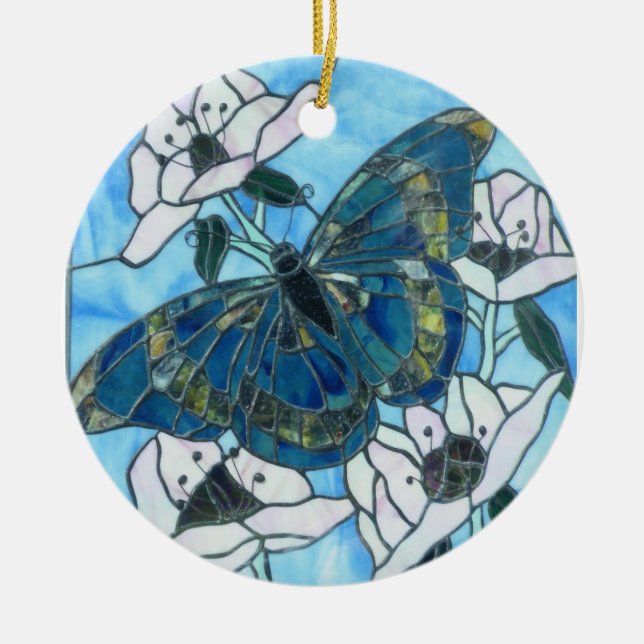 Butterfly Ceramic Ornament (Front)