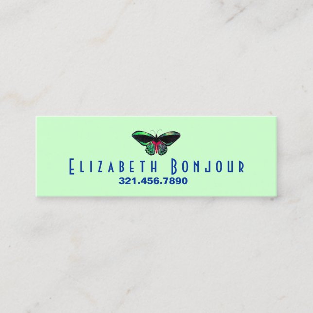 Butterfly - CHANGE COLOR / Mini Business Card (Front)