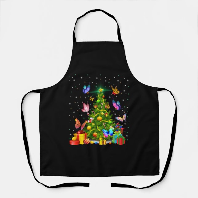 butterfly christmas tree apron (Front)