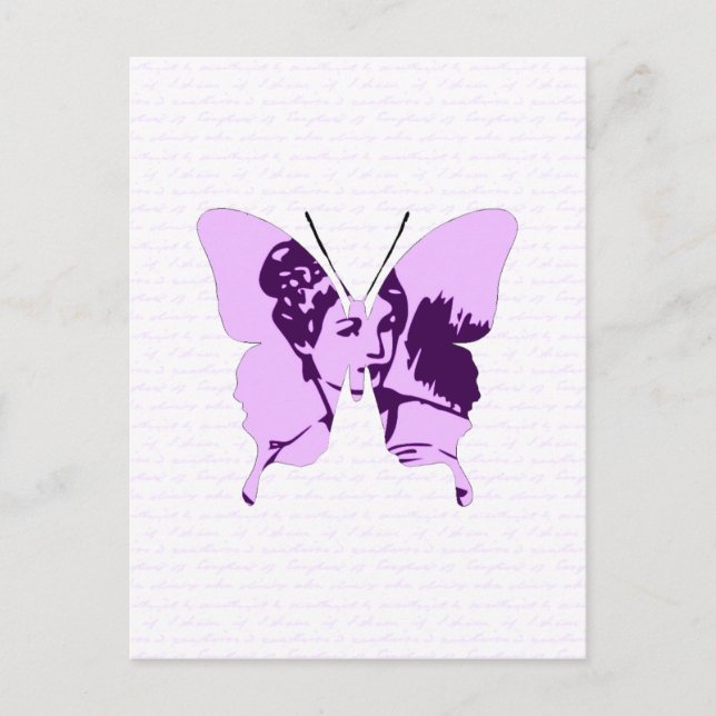 Butterfly Collage Cameo Postcard (Front)