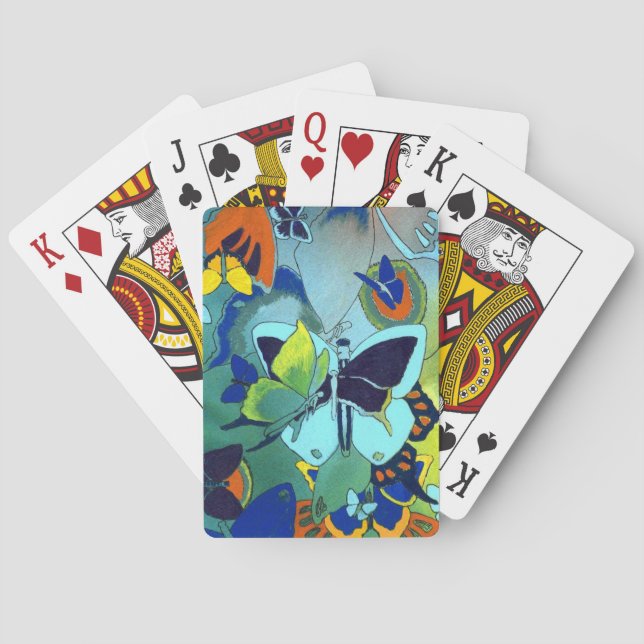 Butterfly Collage Poker Playing Cards (Back)