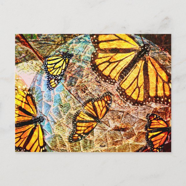 Butterfly collage postcard (Front)