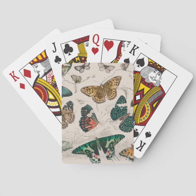 Butterfly Collection Antique Butterflies Playing Cards (Back)