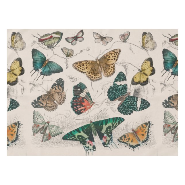 Butterfly Collection Antique Butterflies Tablecloth (Front (Horizontal))