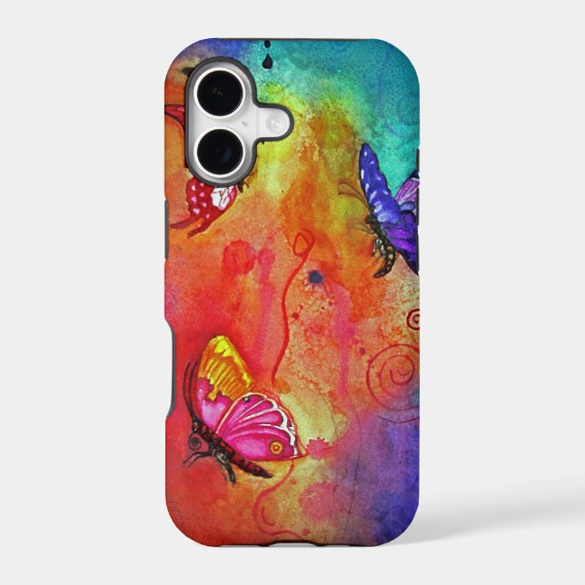 Butterfly Colour Blast Cellular Phone Cover (Back)