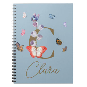 Butterfly Colourful Floral Personalized Gift Notebook