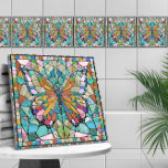 Butterfly - colourful mosaic art tile<br><div class="desc">Butterfly - colourful mosaic art</div>