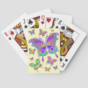 Butterfly Colourful Tattoo Style Playing Cards