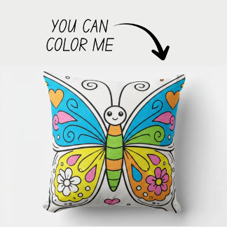 Butterfly Colouring Book Pillow