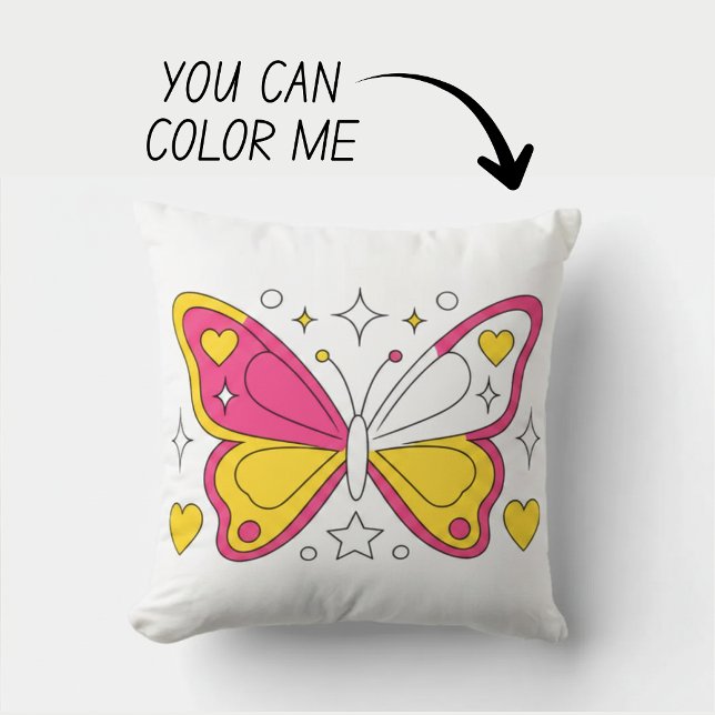 Butterfly Colouring Book Pillow (Creator Uploaded)