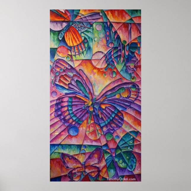 Butterfly Composition Canvas Print (Front)