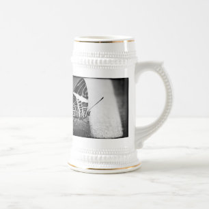butterfly crossing beer stein