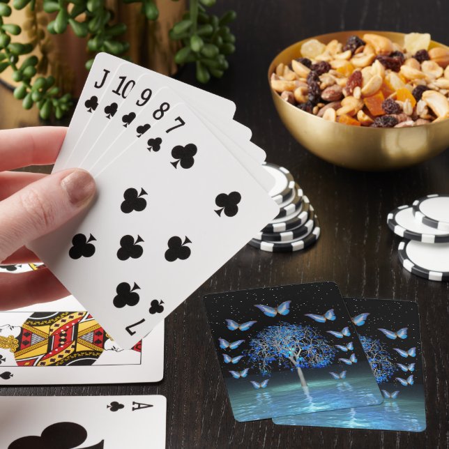 Butterfly Crystal Tree Playing Cards (In Situ)