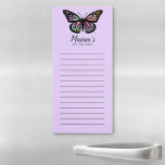 Butterfly Custom Grocery Shopping To-DO List Magnetic Notepad<br><div class="desc">Make your shopping lists in style with this customizable grocery shopping or to-do list notepad. Change the text to suit your needs. Keep or delete the lines too. Check my shop for more!</div>