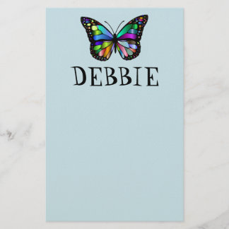 BUTTERFLY CUSTOM NAME STATIONARY STATIONERY