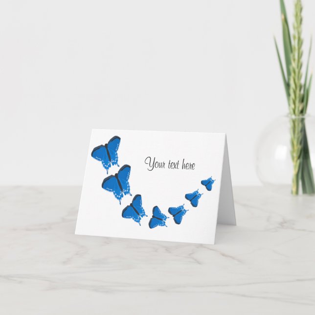 Butterfly Customizable Note Card (Front)