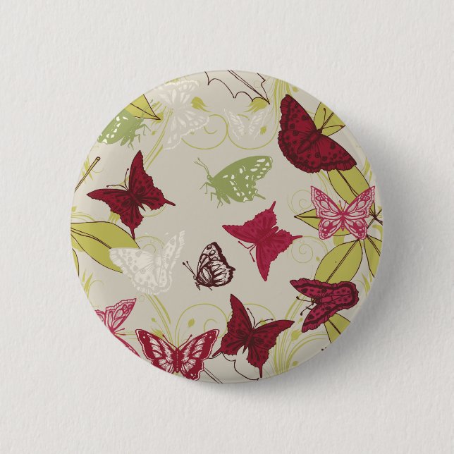 Butterfly - Customize Template 2 Inch Round Button (Front)