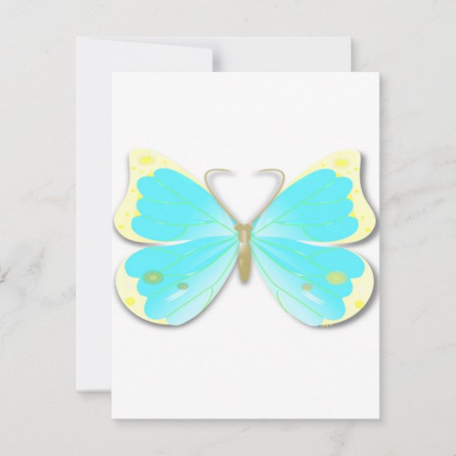 Butterfly cut out invitation (Front)