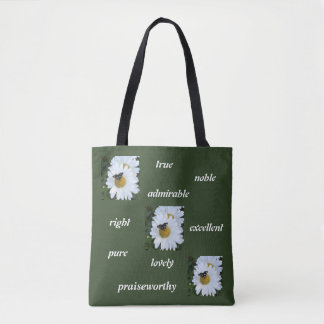 Butterfly Daisy Tote Bag